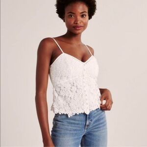 Abercrombie and Fitch Lace Peplum Tank